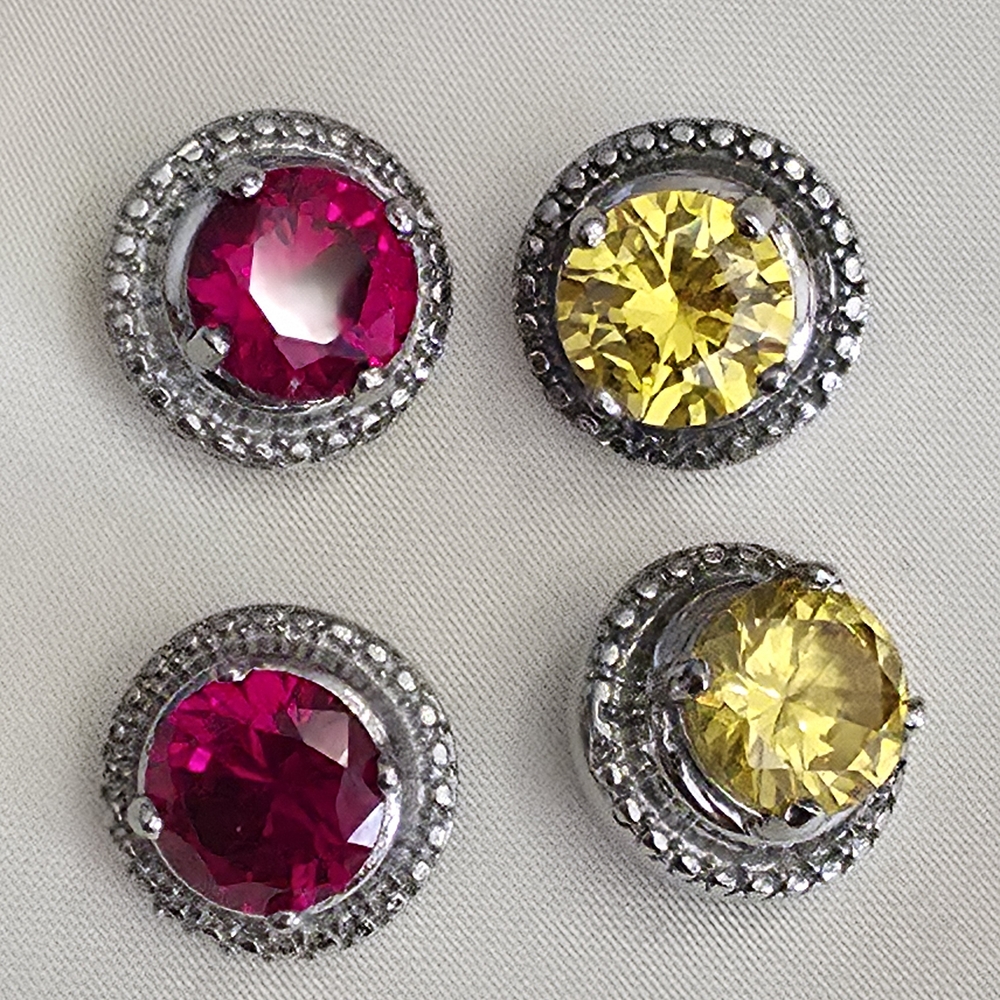 Multi Gemstone Interchangeable Stainless Steel Ri… - image 4